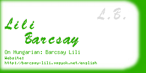 lili barcsay business card